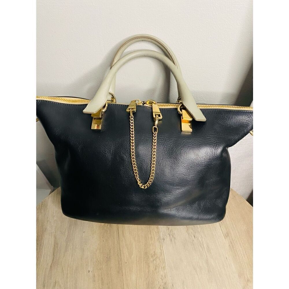 🛍️ Chloe Baylee Leather Tote w Shoulder Strap & Certificate of Authenticity - Picture 4 of 17